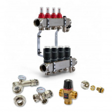 Комплект обладнання для водяної теплої підлоги на 4 контури Tervix з клапаном TMV (522104)