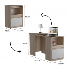 Стіл-трансформер Smart/Смарт 2, Готові кольорові рішення Дуб Крафт білий