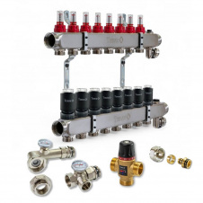 Комплект обладнання для водяної теплої підлоги на 8 контурів Tervix з клапаном TMV (522108)