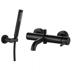 Змішувач для ванни і душу VBI Milano Black настінний чорний (VBI-050106BL) Ізюм