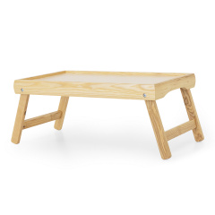 Столик-таця для дивану та ліжка Рутенія (34.5 × 61.5 × 27 см, розкладний на ніжках, ясен натуральний) Вольнянск
