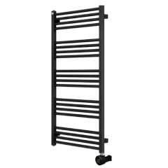 Електрична рушникосушка Terma Fiona 1140х500, чорна з теном DRYblack, права Лосиновка