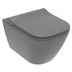Унітаз підвісний Volle SOLO Rimless із твердим сидінням, антрацит матовий Коломыя
