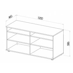 Тумба під ТБ Boston (Бостон), Готові кольорові рішення Антрацит Переяслав-Хмельницький