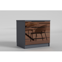 Комод дзеркальний 800 Noir/Нуар, Готові кольорові рішення Вибір ДСП Лосинівка