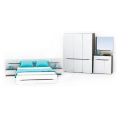 Спальня Beverly (Беверлі) Комплект 1, Готові кольорові рішення Дуб Крафт золотий Кременець