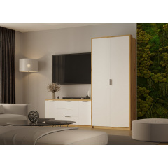 Комод Aura/Аура №2, Готові кольорові рішення Дуб Крафт білий Славута