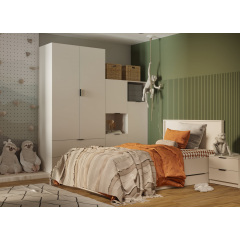 Тумба приліжкова Junior (Джуніор), Готові кольорові рішення Дуб Бароко Бурштиновий Нове