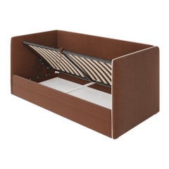 Ліжко кутове Luno/Луно з механізмом (90х190 задня стінка у тканині) Ромни