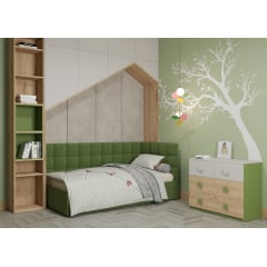 Ліжко кутове Leon/Леон з механізмом (120х190) Пологи