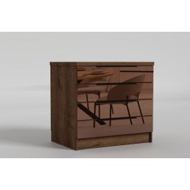 Комод дзеркальний 800 Noir/Нуар, Готові кольорові рішення Дуб Крафт білий