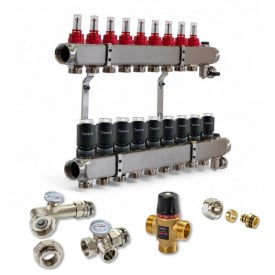 Комплект обладнання для водяної теплої підлоги на 9 контурів Tervix з клапаном TMV (522109)