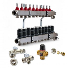 Комплект обладнання для водяної теплої підлоги на 10 контурів Tervix з клапаном TMV (522110)