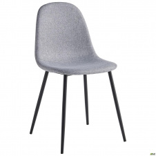 Стілець АМФ Лучія чорні ніжки, сидіння - джинс сірий 