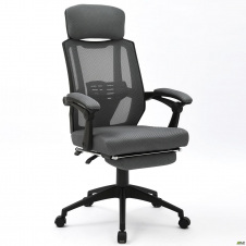 Офісне-комп'ютерне крісло Art темно-сіра сітка спинки з підголівником
