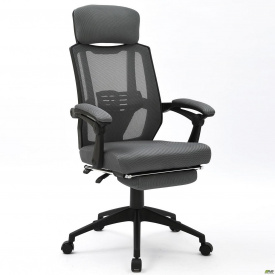 Офісне-комп'ютерне крісло Art темно-сіра сітка спинки з підголівником