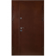 Входная дверь Титан полуторная коричневая RAL 8016 Вознесенск