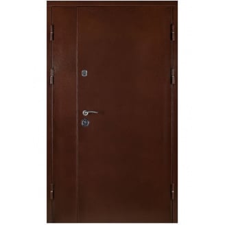 Вхідні двері Тітан полуторні коричневі RAL 8016