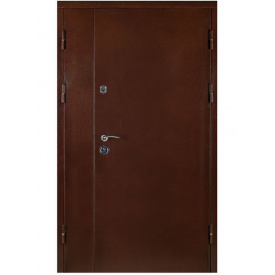 Входная дверь Титан полуторная коричневая RAL 8016