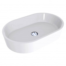 Умивальник Miraggio Sorrento 550C, miramarble, білий глянцевий