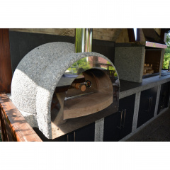 Помпейская печь для пицы с бетонным столом «Гарден Шеф» с фасадами Гайсин