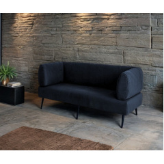 Диван с подлокотниками Tobi Sho Бенно-1 офисный с конусной ногой 2000х720х750 велюр Emilia 97 GRAPHITE Киев