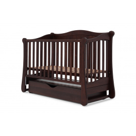 Ліжечко для немовлят Обійми (65,8 × 138,5 см, з шухлядой, горіх)