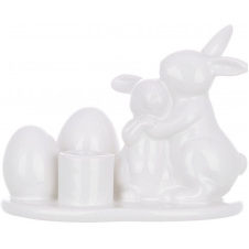 Интерьерный подсвечник Bona family Rabbits 13x9x10 см White (DP261657)