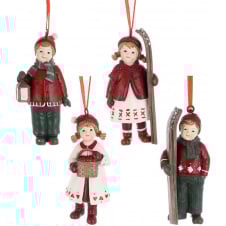 Набір ялинкових іграшок BonaDi Children Ретро стиль 10 см 12 шт Різнокольоровий (DP232171)