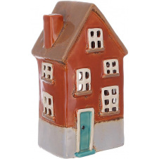 Интерьерный подсвечник BonaDi Old Town House N5 10х7.5х18 см Красный (DP231211)
