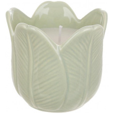 Интерьерный подсвечник Bona Green Tulip diameter 9 см Светло-зеленый (DP261645)