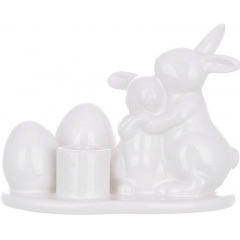Интерьерный подсвечник Bona family Rabbits 13x9x10 см White (DP261657) Киев