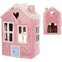 Интерьерный подсвечник BonaDi Old Town House N19 13.5х10х20.5 см Розовый (DP231214) Киев