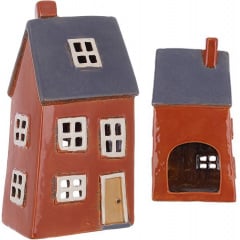 Интерьерный подсвечник BonaDi Old Town House N10 12х8.5х23 см Красный (DP231212) Умань