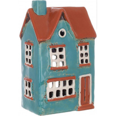Интерьерный подсвечник BonaDi Old Town House N3 11.5х7.5х18.5 см Бирюзовый (DP231209) Умань