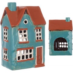 Интерьерный подсвечник BonaDi Old Town House N3 11.5х7.5х18.5 см Бирюзовый (DP231209) Умань