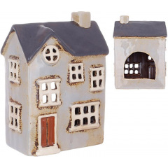 Интерьерный подсвечник BonaDi Old Town House N27 12.5х7.5х17.5 см Серый (DP231218) Киев