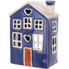 Интерьерный подсвечник BonaDi Old Town House N23 12х8х18 см Синий (DP231215) Киев