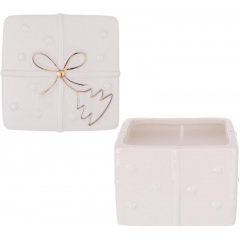 Интерьерный подсвечник Bona Golden Bow Christmas tree 8x8 см Белый (DP261636) Киев