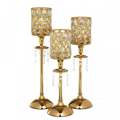 Набор подсвечников Lefard Royal Fiction 3 шт Золотистый (BR239580) Умань