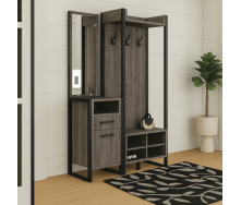 Передпокій у коридор Tobi Sho Бракстон ПЛ/6 у стилі Лофт із дзеркалом, 1320x350x1900 мм Хортиця