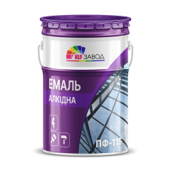Эмаль ПФ-115 черный 25 кг Умань