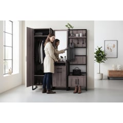 Прихожая модульная Tobi Sho Альто ПЛ/4 в стиле Лофт с зеркалом, 1780x350x1900 мм Хортица Броды