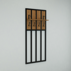 Прихожая в коридор Tobi Sho Бронкс ПЛ/2 в стиле Лофт с зеркалом, 1980x350x1900 мм Файервуд Белгород-Днестровский