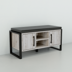 Комплект в прихожую Tobi Sho Рейден ПЛ/5 в стиле Лофт без зеркала, 1720x350x1900 мм Дуб крафт белый Днепр