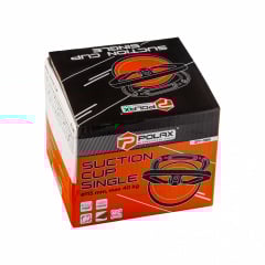 Держатель-присоска для стекла и плитки Polax одинарная 115 мм Оранжево-черный (37-186) Косов