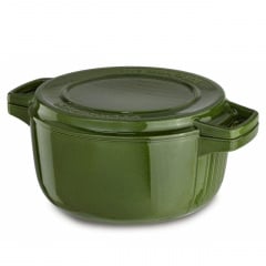 Кастрюля с крышкой-гриль, чугунная KitchenAid KCPI60CRIG Professional Cast Iron, 3,8 л, 24см Киев