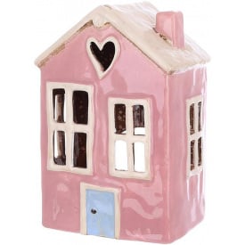 Интерьерный подсвечник BonaDi Old Town House N19 13.5х10х20.5 см Розовый (DP231214)