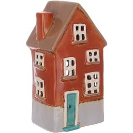 Интерьерный подсвечник BonaDi Old Town House N5 10х7.5х18 см Красный (DP231211)