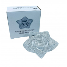 Підсвічник OLens 8030-370 Зірка 9х9x4 см Прозорий (23563)